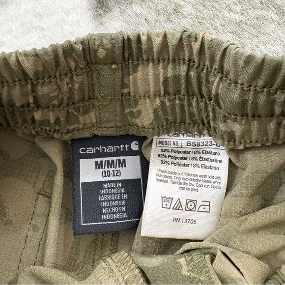 Kids Camo Carhartt Pull On Shorts - Picture 5 of 12